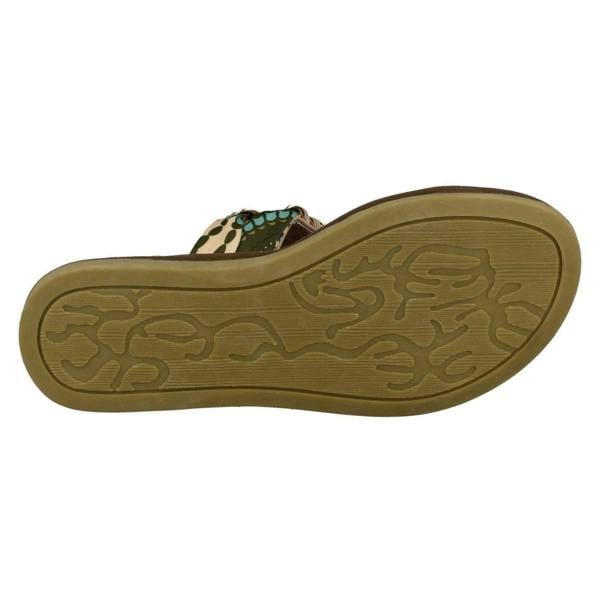 Savannah Ladies Savannah Flat Double Braided Strap Sandals