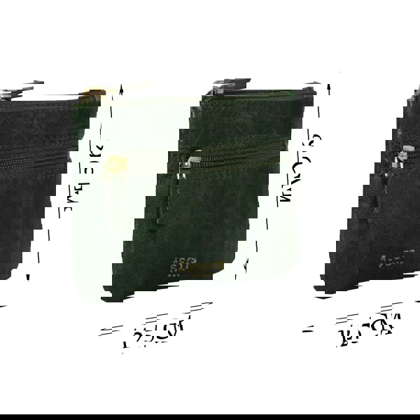 Assots London 'MARY' Tree Top Green Soft Small Leather Coin Purse