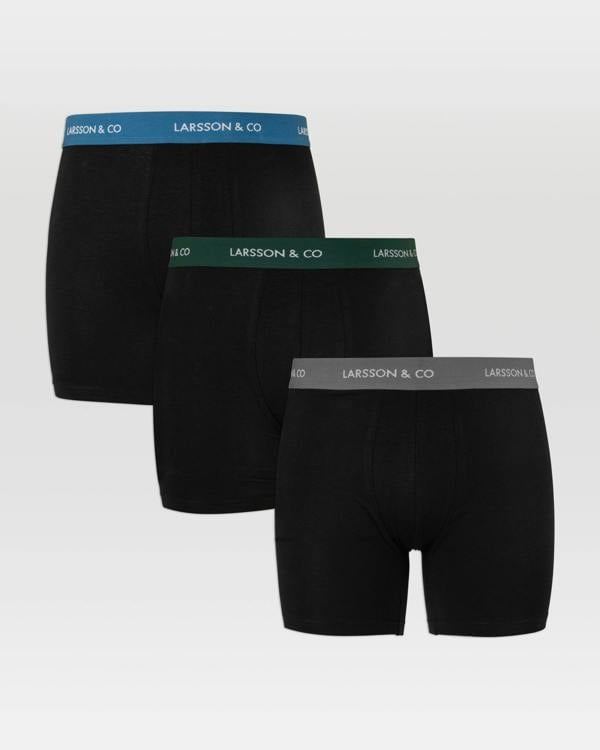 Larsson & Co 3 Pack Boxers In Black