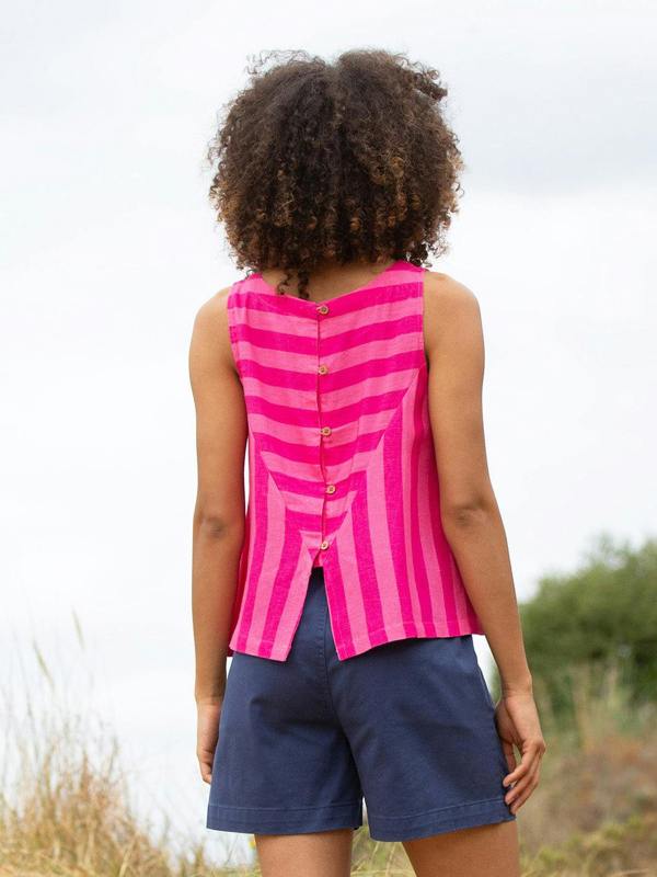Kite Womens Askerswell Sleeveless Woven Top Azalea Stripe