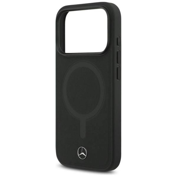 Mercedes Plain Smooth Leather Case with MagSafe for iPhone 17 Air 6.5" Black - MEHMP17M23RCMK