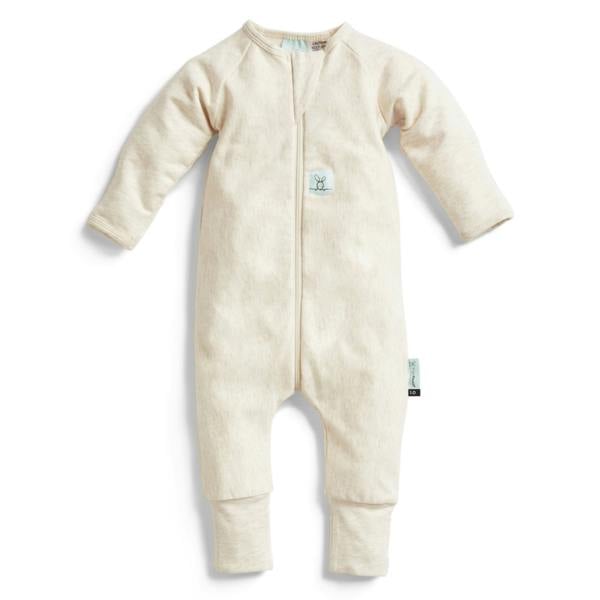 ergoPouch - Organic Layers Long Sleeve Babygrow - Oatmeal - Mild 0.2 TOG