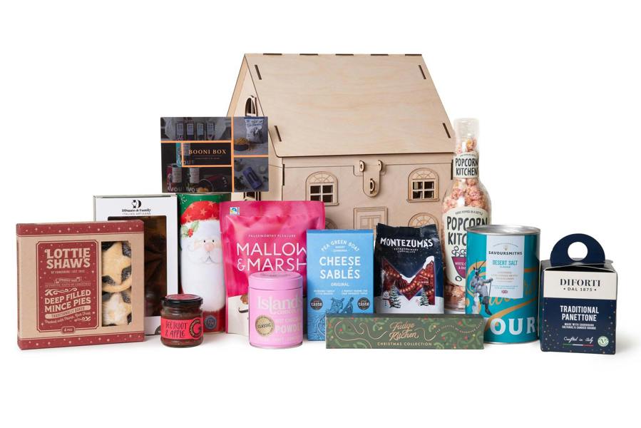 Booni Box House Full of Christmas Festive Food & Drink Hamper - House - Alcohol Free