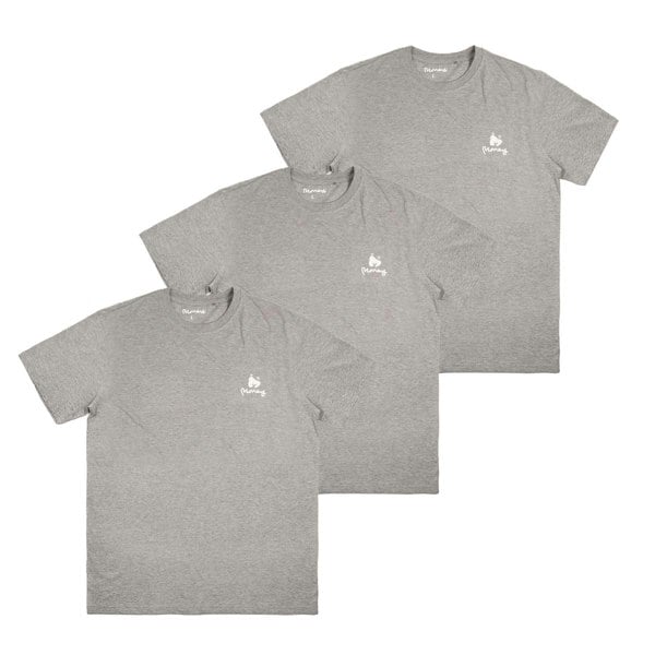 Money Lounger Tee 3pk Grey Melange