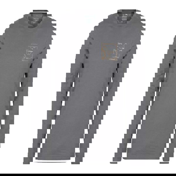 Mountain Warehouse Mens Spirit Of Adventure Long-Sleeved T-Shirt - Charcoal