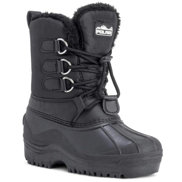 VIVA Unisex Kids Pull On Drawstring Closure Nylon Muck Duck Snow Rain Boots