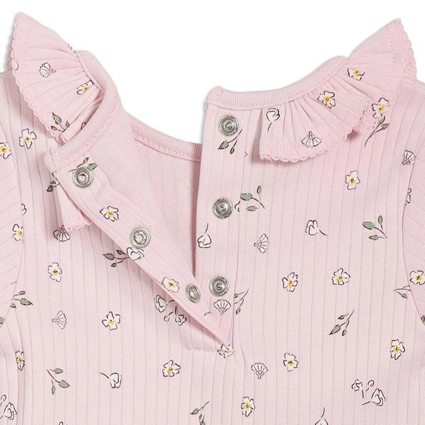 Mini Cuddles Baby Girls 3pk Floral Printed Bodysuits, Multicolour