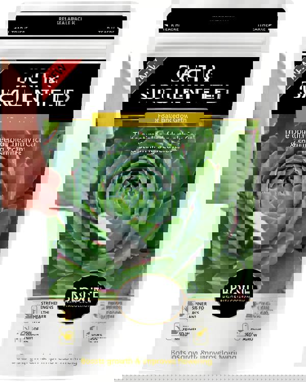 Bronte Heritage Cacti & Succulent Fertiliser – 250g water-soluble powder for indoor/outdoor plants. Promotes healthy growth & plump leaves