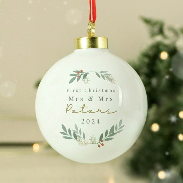 Personalised Memento Company Personalised Christmas Foliage Bauble