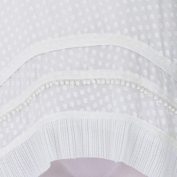 Proenza Schouler ivory tunic top in an embossed polka dot pattern