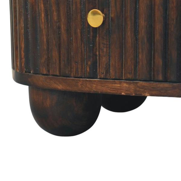 Artisan Furniture Curved Fluted 3-Drawer Bedside