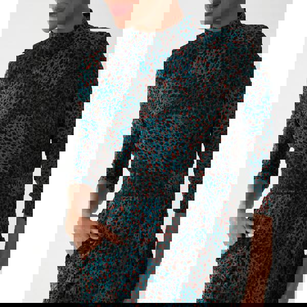 Blue Vanilla High Neck Tulip Dress