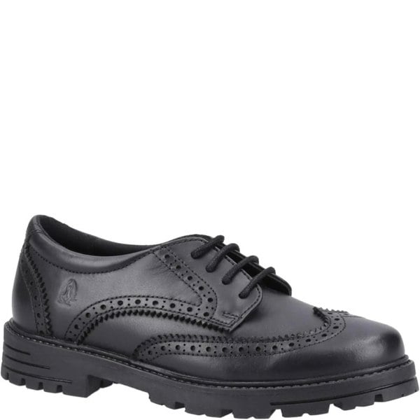 Hush Puppies MAXINE Girls Leather School Shoes Black