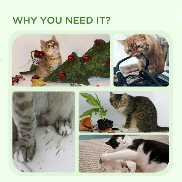 Indoor cat tree promoted with cats playing and relaxing in home settings