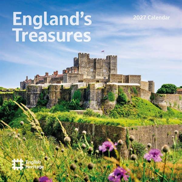 English Heritage, England's Treasures Calendar 2027, Wall Calendars, Month To View, History & Literature, Gift