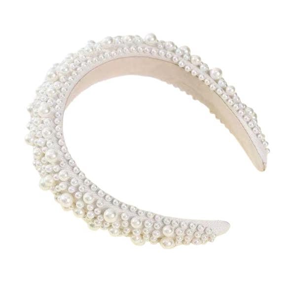 Gold Trip Pearl & Bead Padded Headband