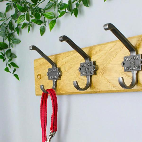 Antique Cast Iron 2 Part ‘Made in England’ Coat Hook 100mm - Pack of 5