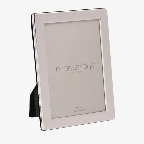 T. H. Baker Impressions Silver Curved Edge Photo Frame 4X6 3622S