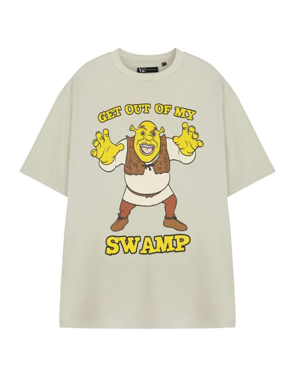 Shrek Unisex Beige Character Short Sleeved T-Shirt