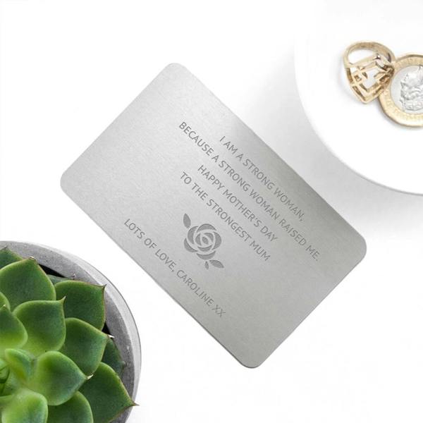 Personalised Mother's Wallet Keepsake - close-up detail