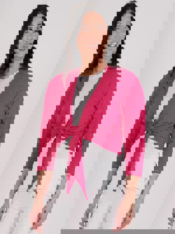 PennyPlain Shrug Tie Front - Crimson