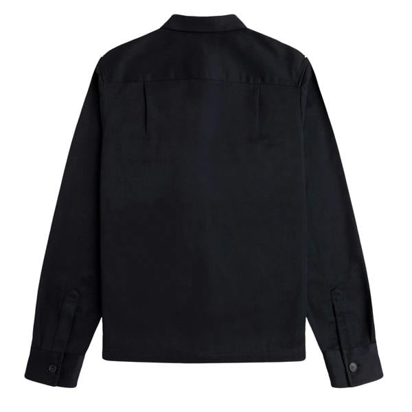 Fred Perry Twill Overshirt Black