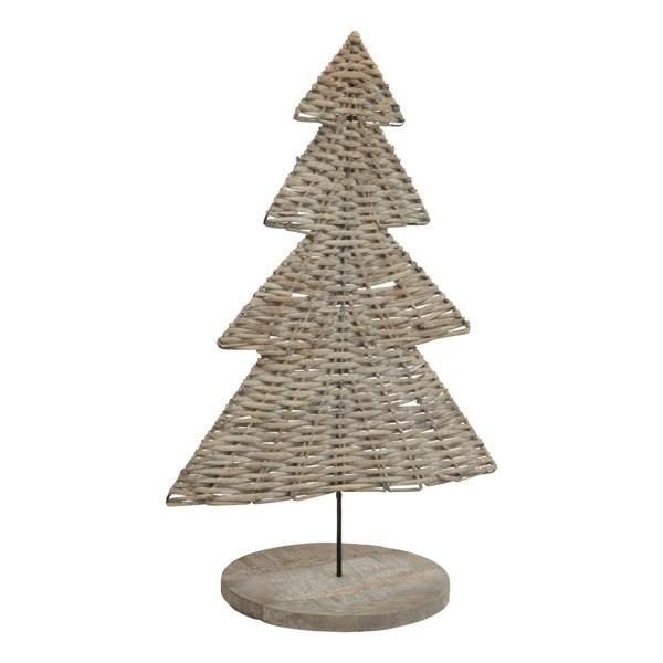 Hill Interiors The Noel Collection Wicker Tree Ornament - Brown
