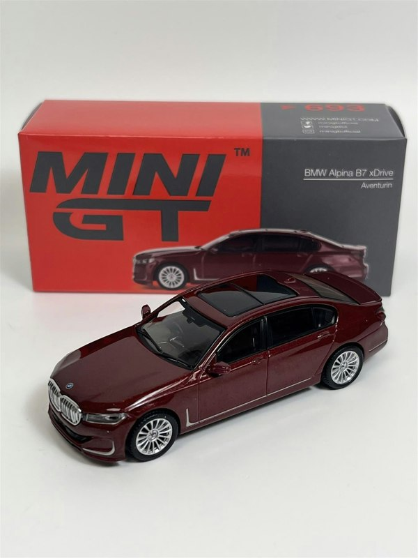 Mini GT BMW Alpina B7 xDrive Aventurin Red RHD 1:64 Scale Mini GT MGT00693R