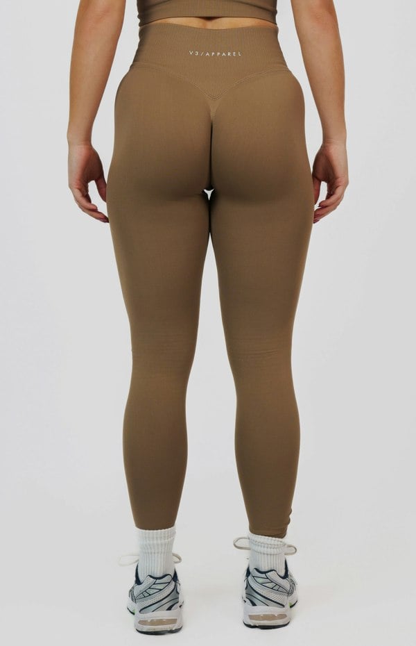 V3 Apparel Form Seamless Scrunch Leggings - Cocoa Beige