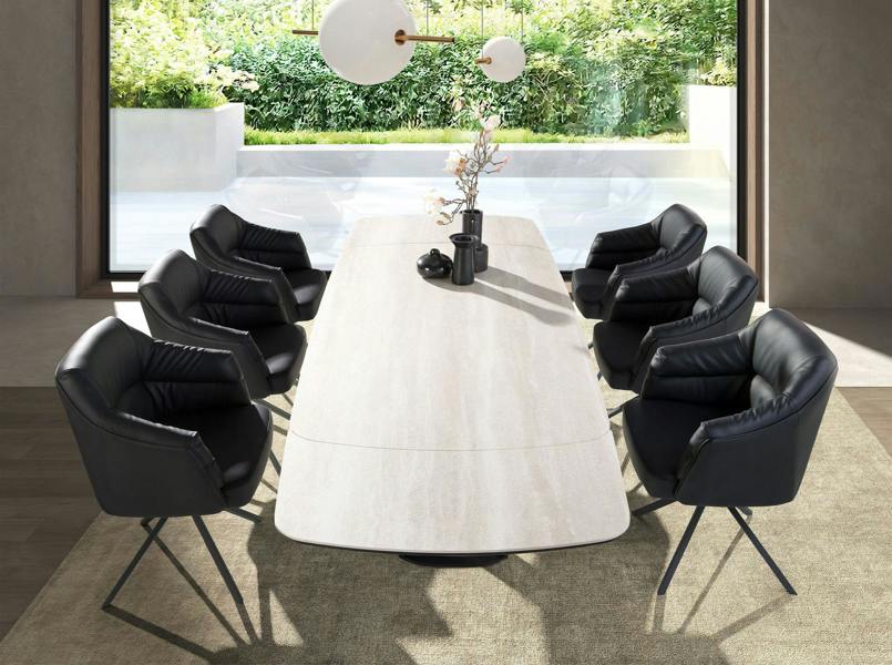 Angel Cerdá Black leatherette swivel chair 4247