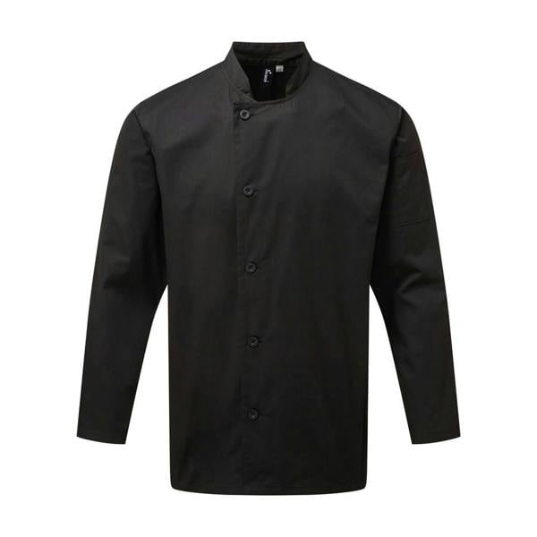 Premier Unisex Adults Chefs Essential Long Sleeve Jacket - Black