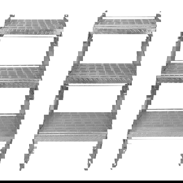 Monstershop Adjustable 3 Section Galvanised Staircase - 600mm Wide