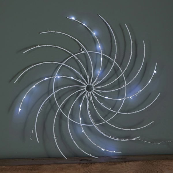 Samuel Alexander 50cm Light up Christmas Catherine Wheel with 96 Blue and White LEDs