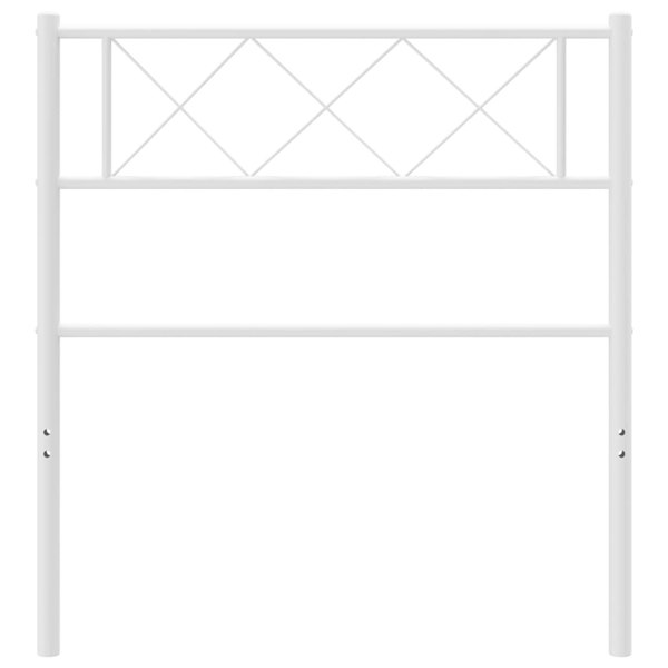 Berkfield Metal Headboard White 105x90 cm