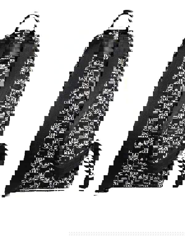 Crown Logo Nylon Backpack with Leather Accents