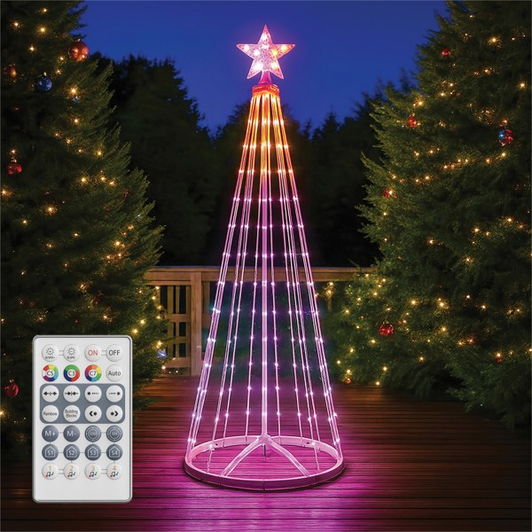 Xmas Haus 1.2M RGB 118 Led Tree with remote & app control
