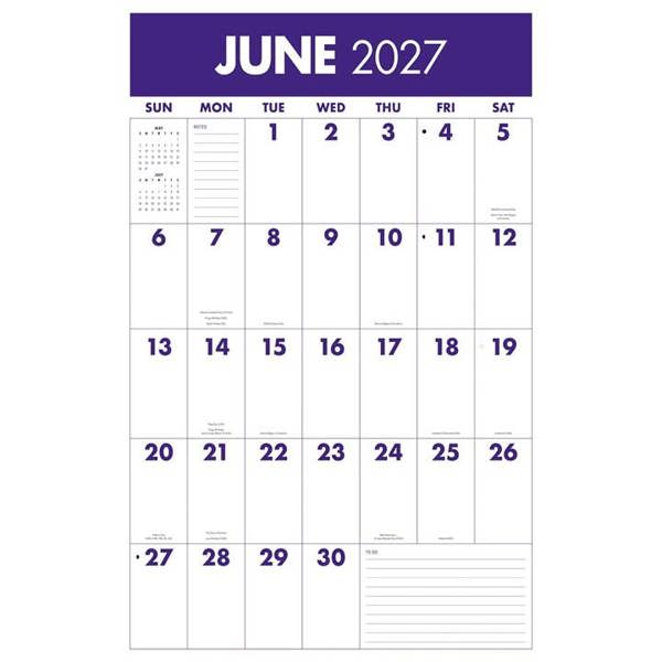 The Mammoth Grid Super Deluxe Calendar 2027, Deluxe Calendars, Month To View, Basics, Gift