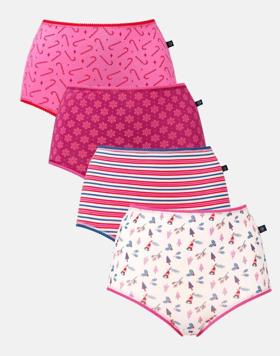 British Boxers Multipack! 4 Pairs of Women's Bamboo Full Briefs – Ding Dong Merrily