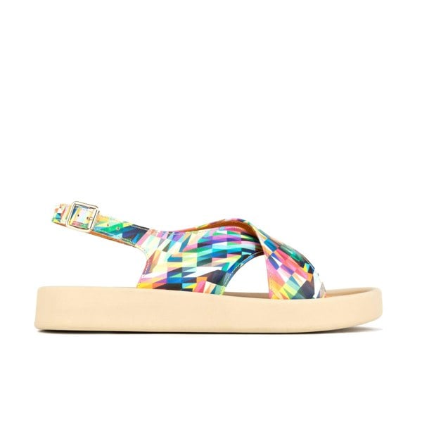 Embassy London Skye - Fiesta - Women's leather platform sandal with buckle strap