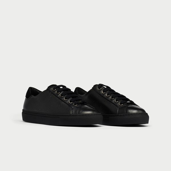 Calla Star Trainers - Black Leather & Suede