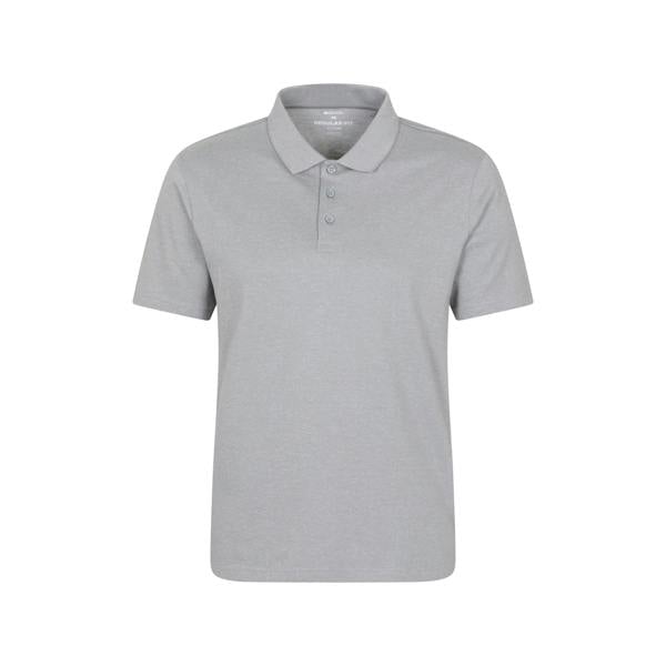 Mountain Warehouse Mens Cordyline Textured Polo Shirt - Grey - 