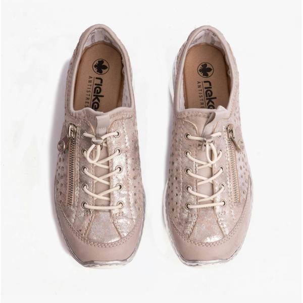 Rieker L32P6 Casual Shoes in Gold