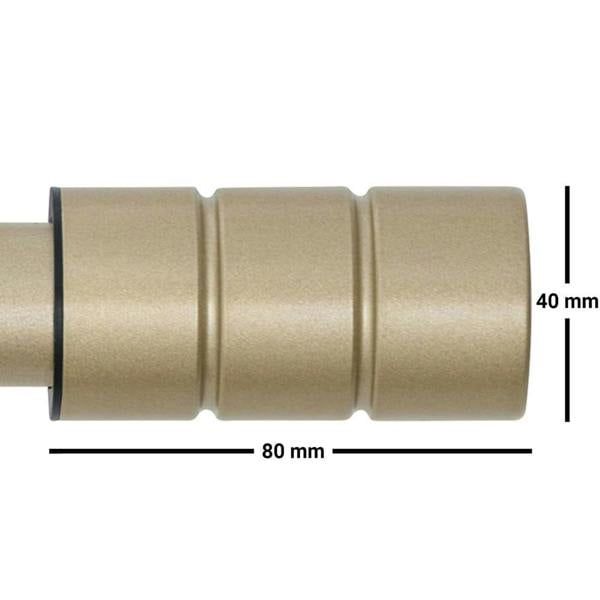 A.Unique Home Plain Barrel Extendable Curtain Pole (25/28mm) (Matte Gold,70cm - 120cm)