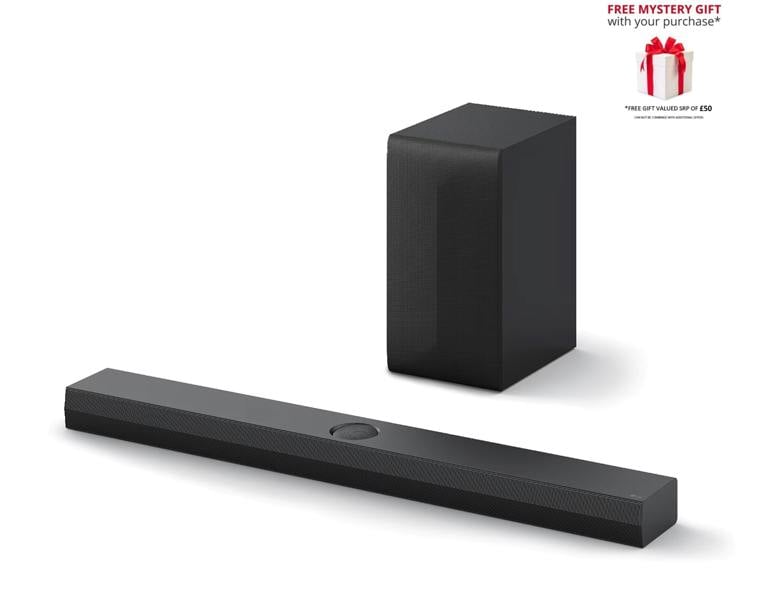 LG US70TY Soundbar for TV with Dolby Atmos 3.1.1 Channel and Subwoofer - with Free Gift RRP £50