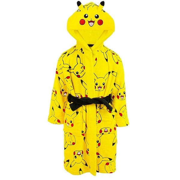 Pokemon Childrens/Kids Pikachu Faces Dressing Gown - Yellow