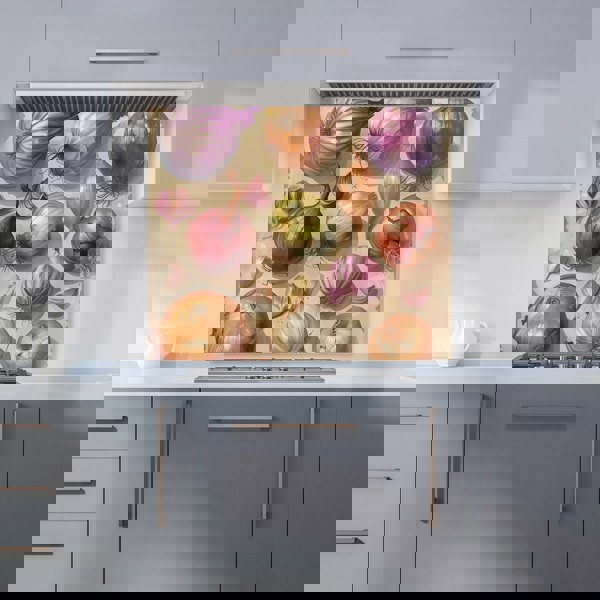 Warren Reed - Designer Varieties of Onions and Garlic Kitchen Splashback