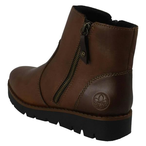 Rieker Ladies Rieker Antistress Double Zip Ankle Boots 44950