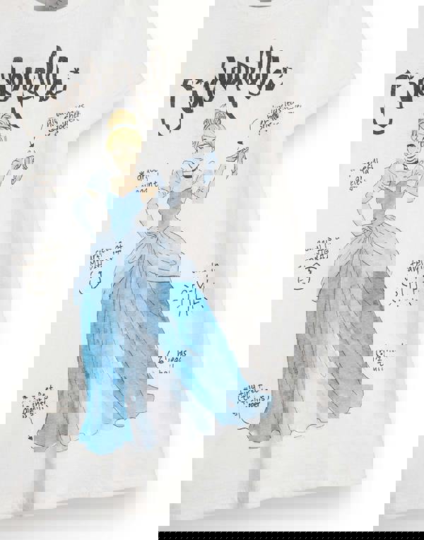 Disney Cinderella GirlsWhite Short Sleeved T-Shirt