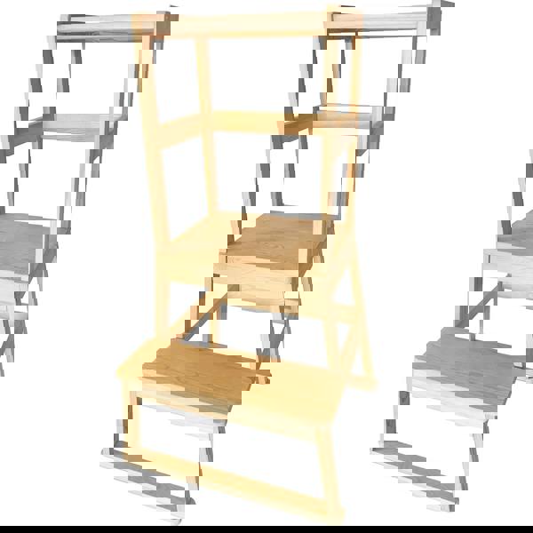 Gr8 Home Wooden Childrens Toddler Learning Step Stool Stairs Ladder Kitchen Helper Tower