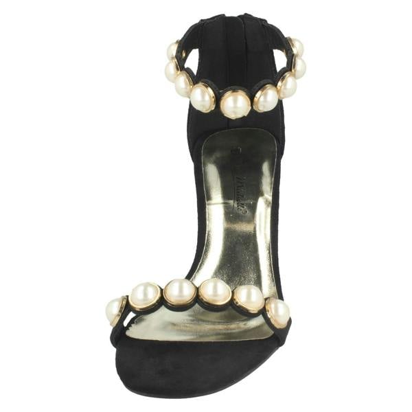Anne Michelle Ladies Anne Michelle Pearl Trim Sandals
